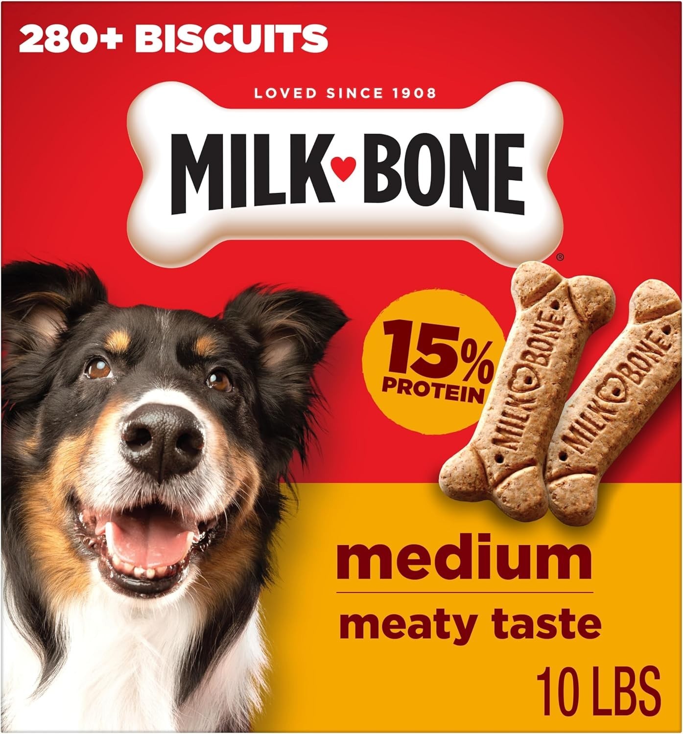 Milk-Bone Original Medium Dog Biscuits 10Lb Box 280+ treats classic meaty20-50lB