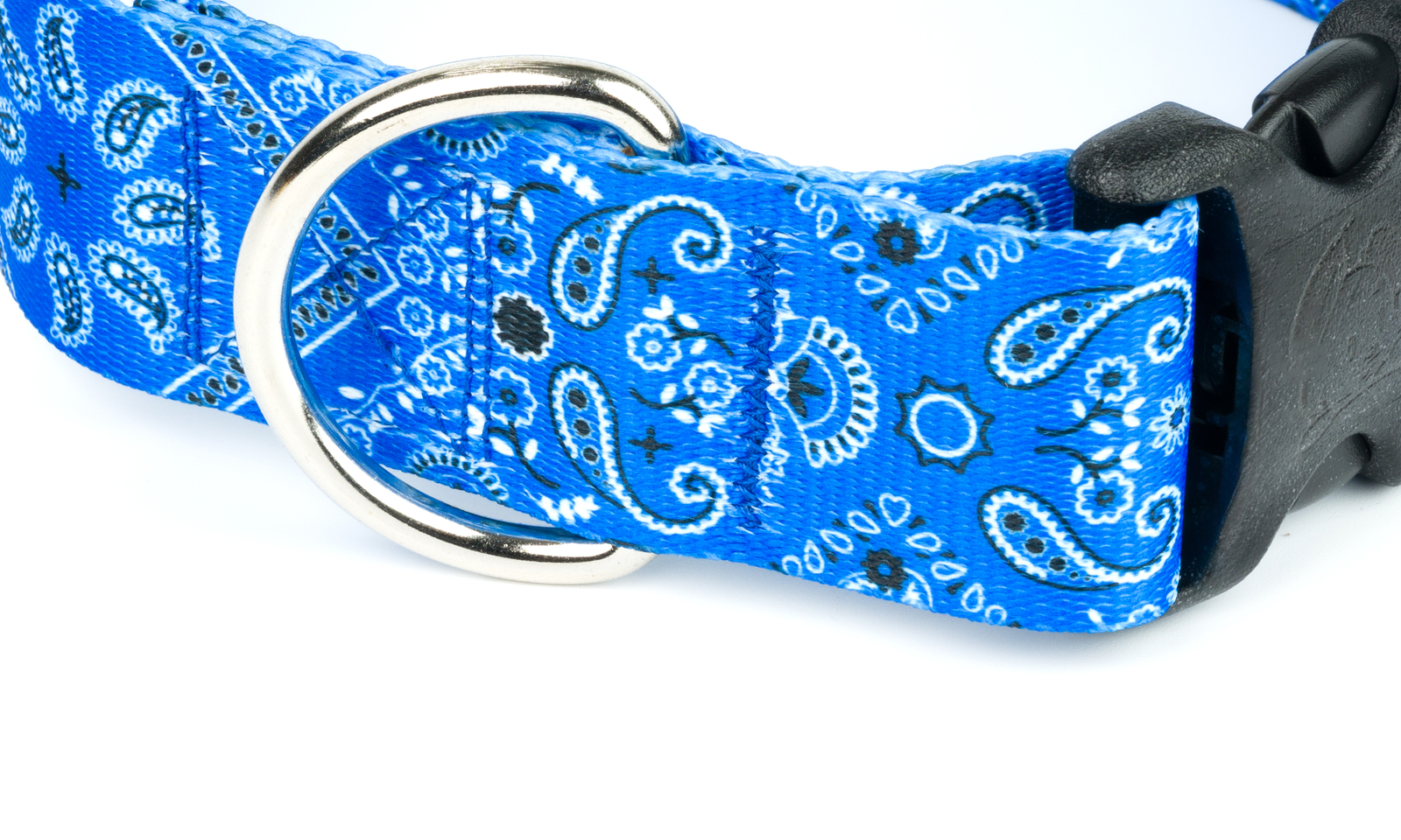 Country Brook Petz® 1 1/2 Inch Deluxe Blue Bandana Dog Collar