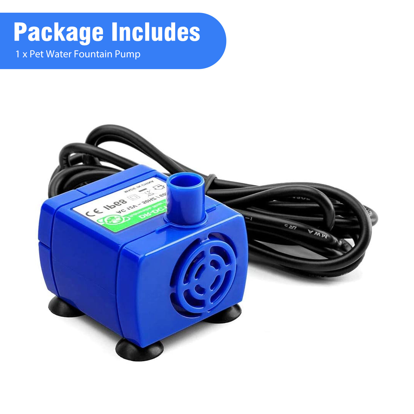 Electric LED Pet Drinking Water Fountain Pump USB Rechargeable Motor Replacement