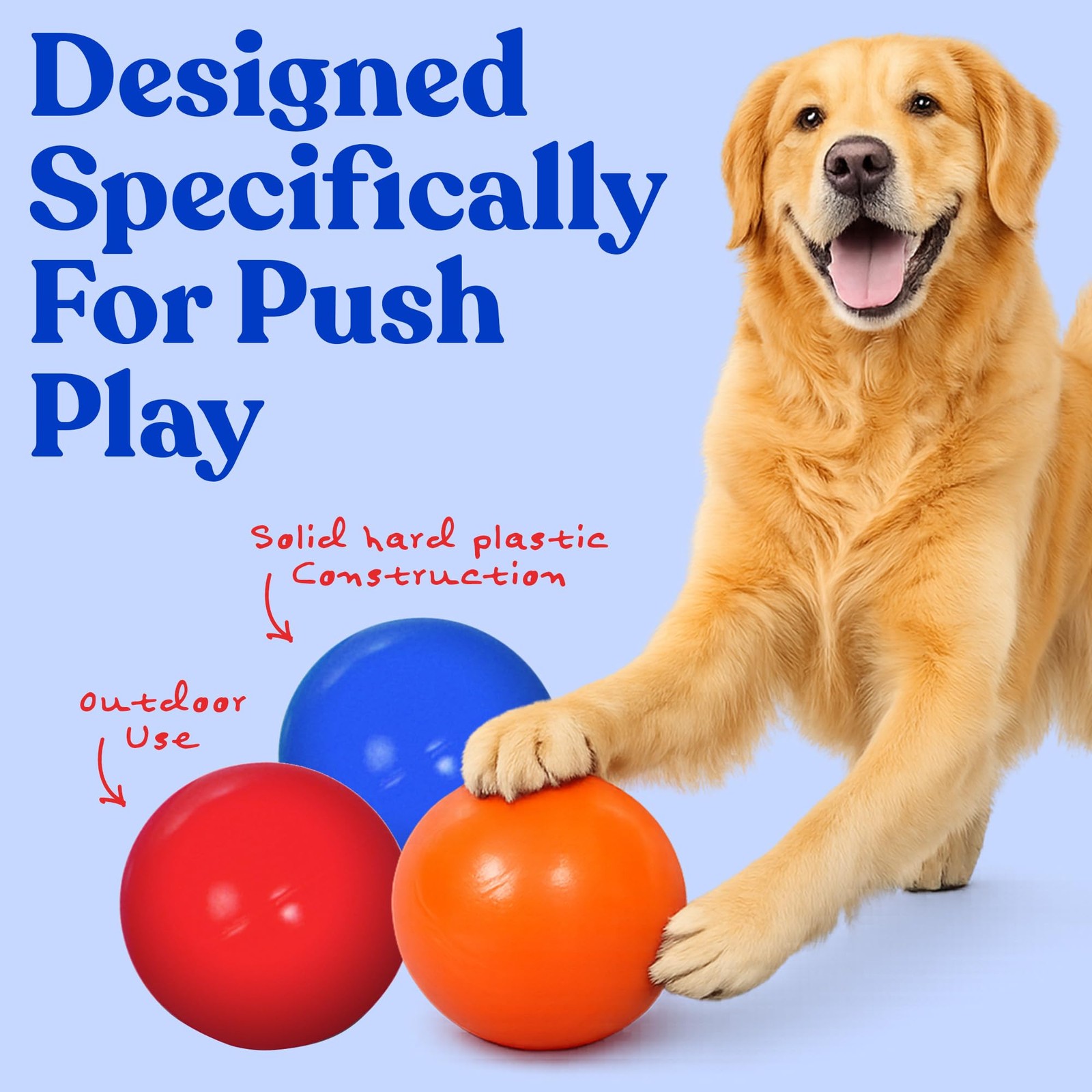 Virtually Indestructible Ball for Dogs, 10-inch