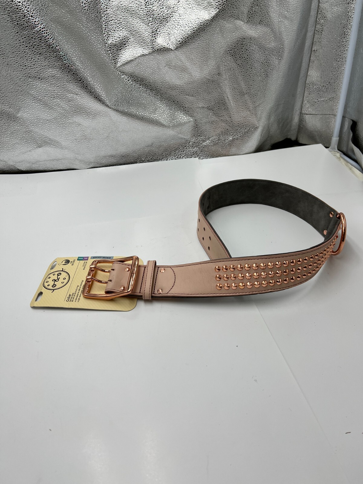 QTY 2 Bond & Co. Big DOG LEATHER BROWN COLLAR XXL XXXL 27”- 32” 90-140 LB