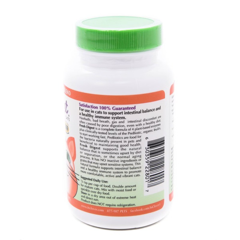 InClover Fresh Digest Daily Digestive Aid Powder for Cats – – 3.5oz:For All Ages