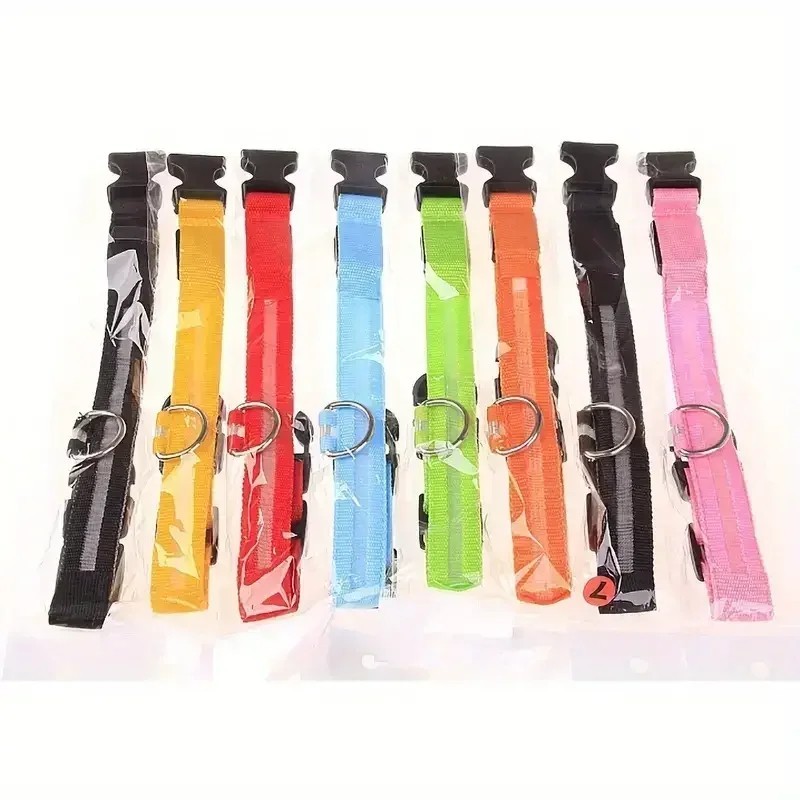 Safety Pet Dog LED Collar Night Flashing Light Up Adjustable Waterproof S-XL