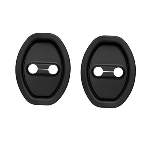 2PCS Upgraded Car Door Latch Guard Cover,Silicone Car Door Lock Black/2PCS