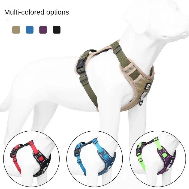 Tactical Dog Harness No Pull Reflective Adjustable Pet Vest Heavy Duty