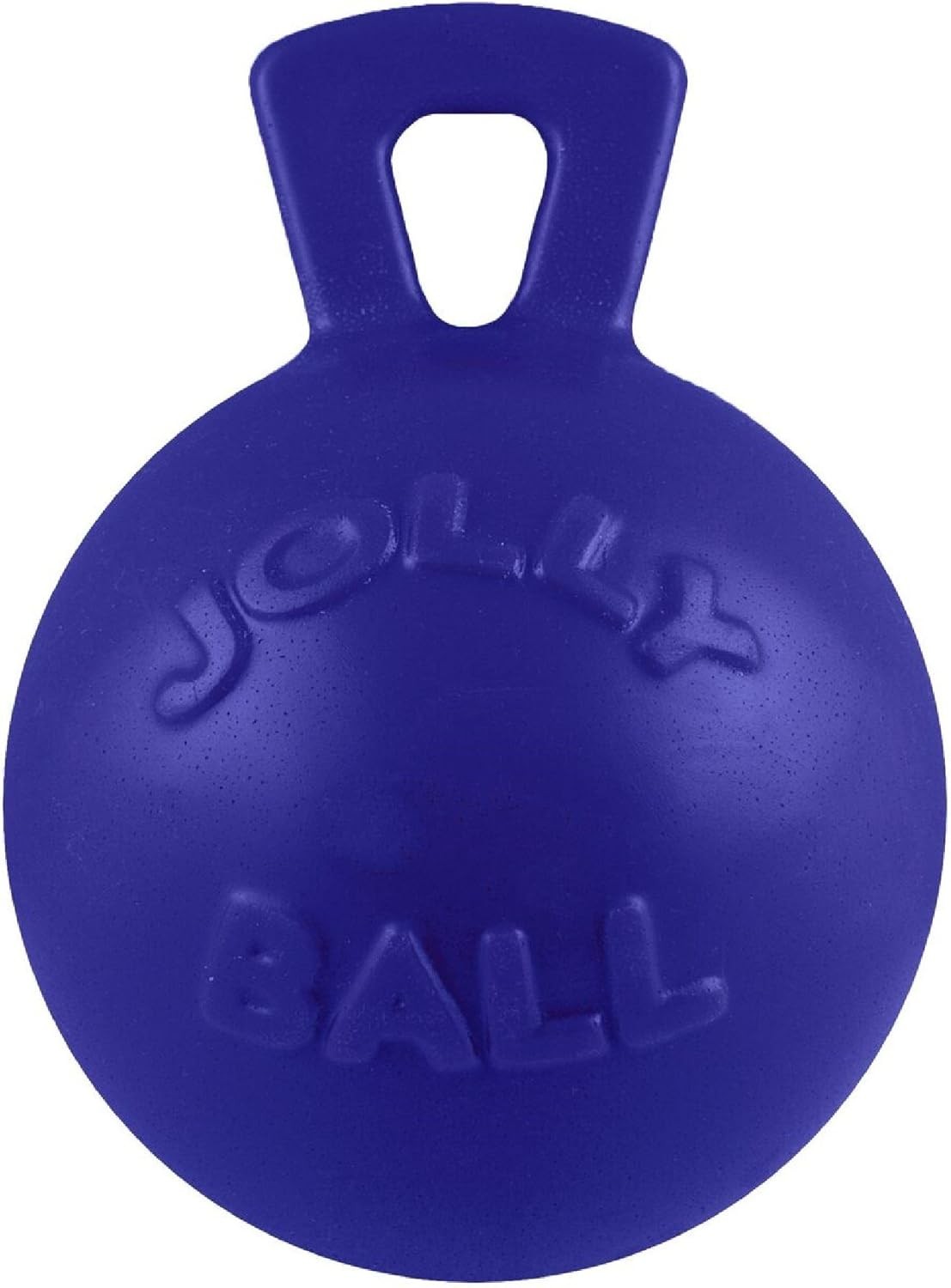 Jolly Pets Tug-n-Toss Heavy Duty Dog Toy Ball with Handle, 8 Inches/Large