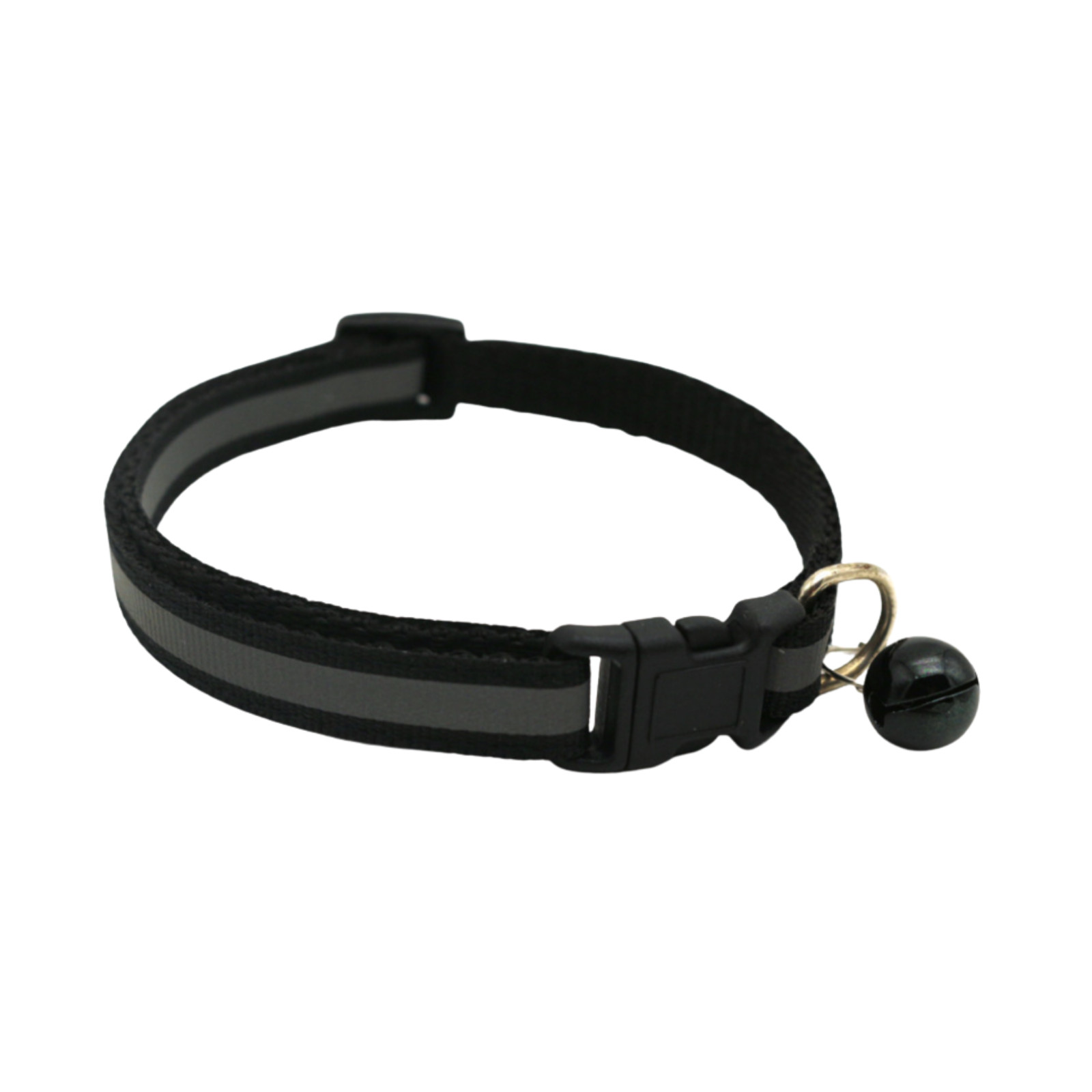 Reflective Dog Collar Adjustable Nylon Pet Cat Puppy Collar Safety Bell