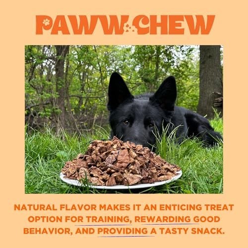 PAWW CHEW Beef Lung Dog Treats – 100% Natural, Single Ingredient, (1 Pound) Made