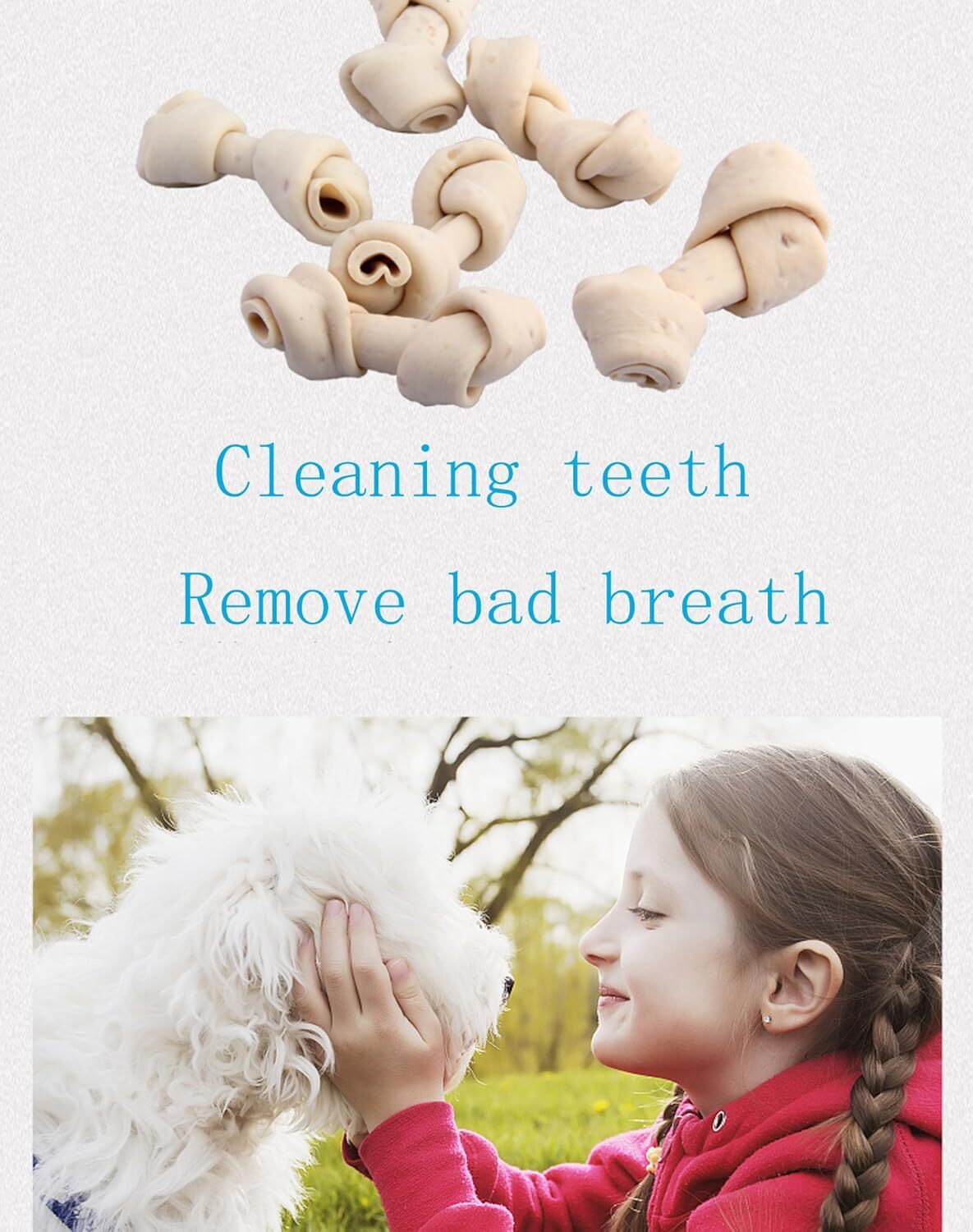 60 Count Rawhide Knot Bones Dog Bulk Treats Chews Natural Rawhide Healthy Dog Te