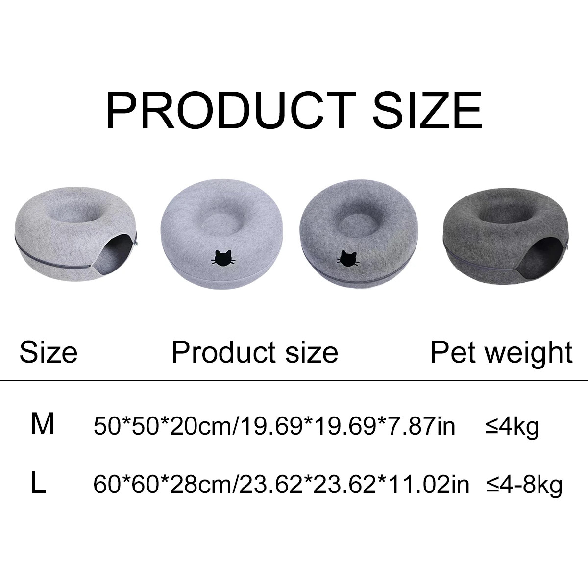 Cat Cave EXTRA LARGE Cat Tunnel Bed Indoor Cats,Cat Donut