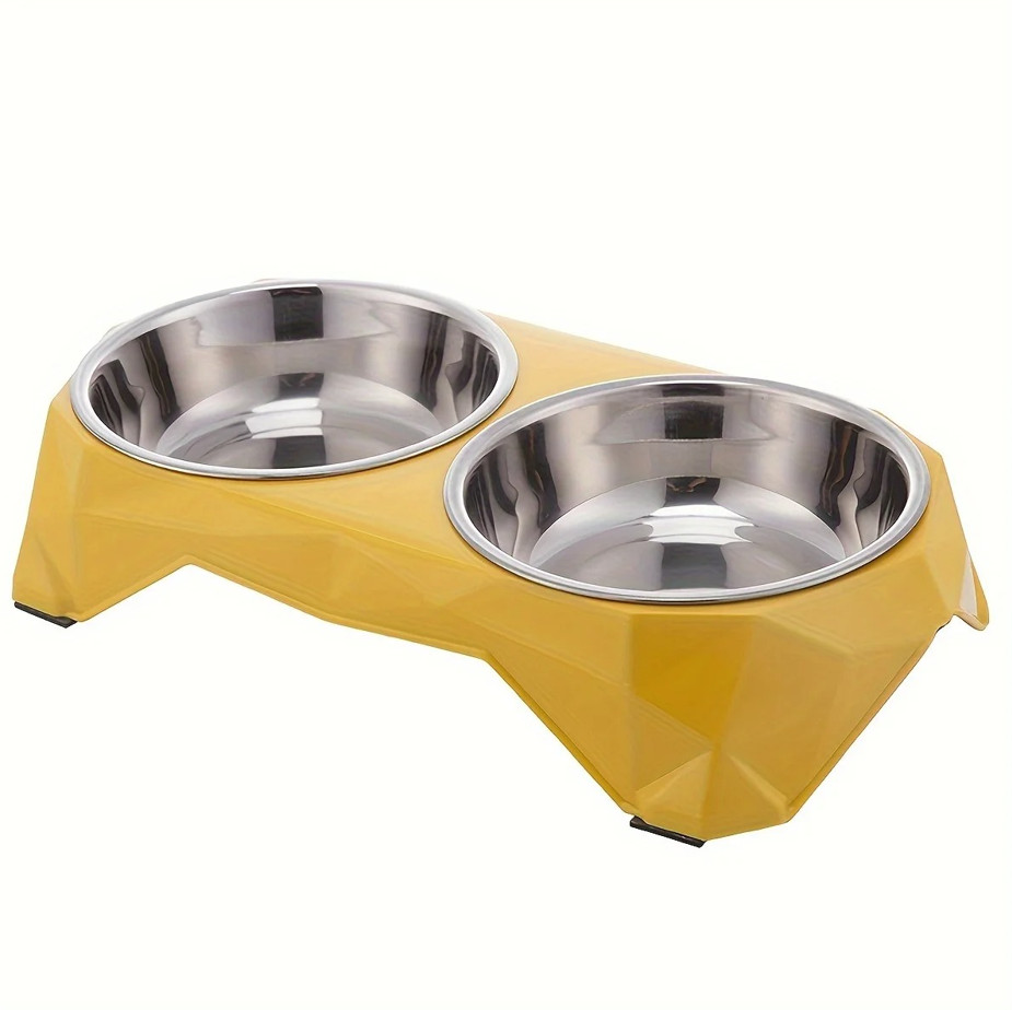 1 pc Stainless Steel Double Pet Bowl Large Capacity Dog Cat Feeder