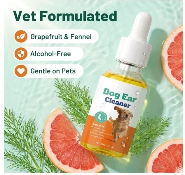 Pup Labs Ear Clear, Natural Dog Ear Cleaner and Infection Treatment for Dogs NEW