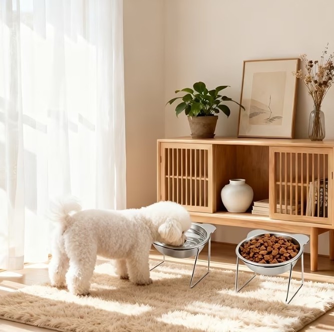 Pet Feeding Bowls. Set of 2. (Large, Small, Plastic or Elevated). FREE SHIPPING!