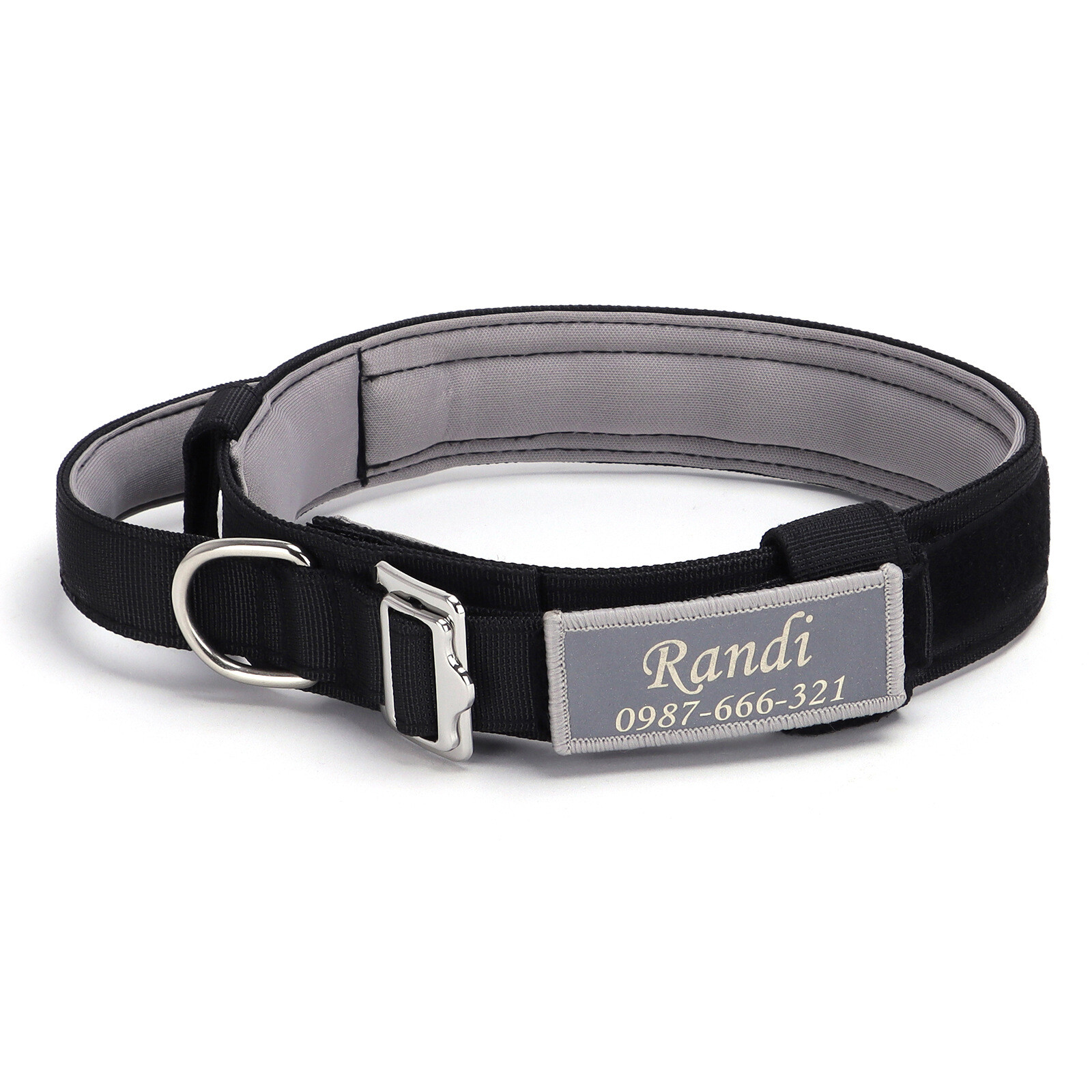 Tactical Dog Collar Heavy Duty Nylon Military Metal Buckle Adjustable Handle New