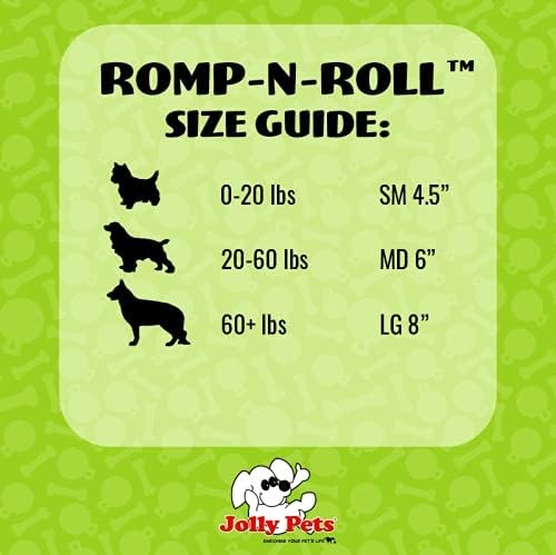 Jolly Pets Romp-n-Roll 6 inch Blueberry Rubber Ball with Rope for Dogs