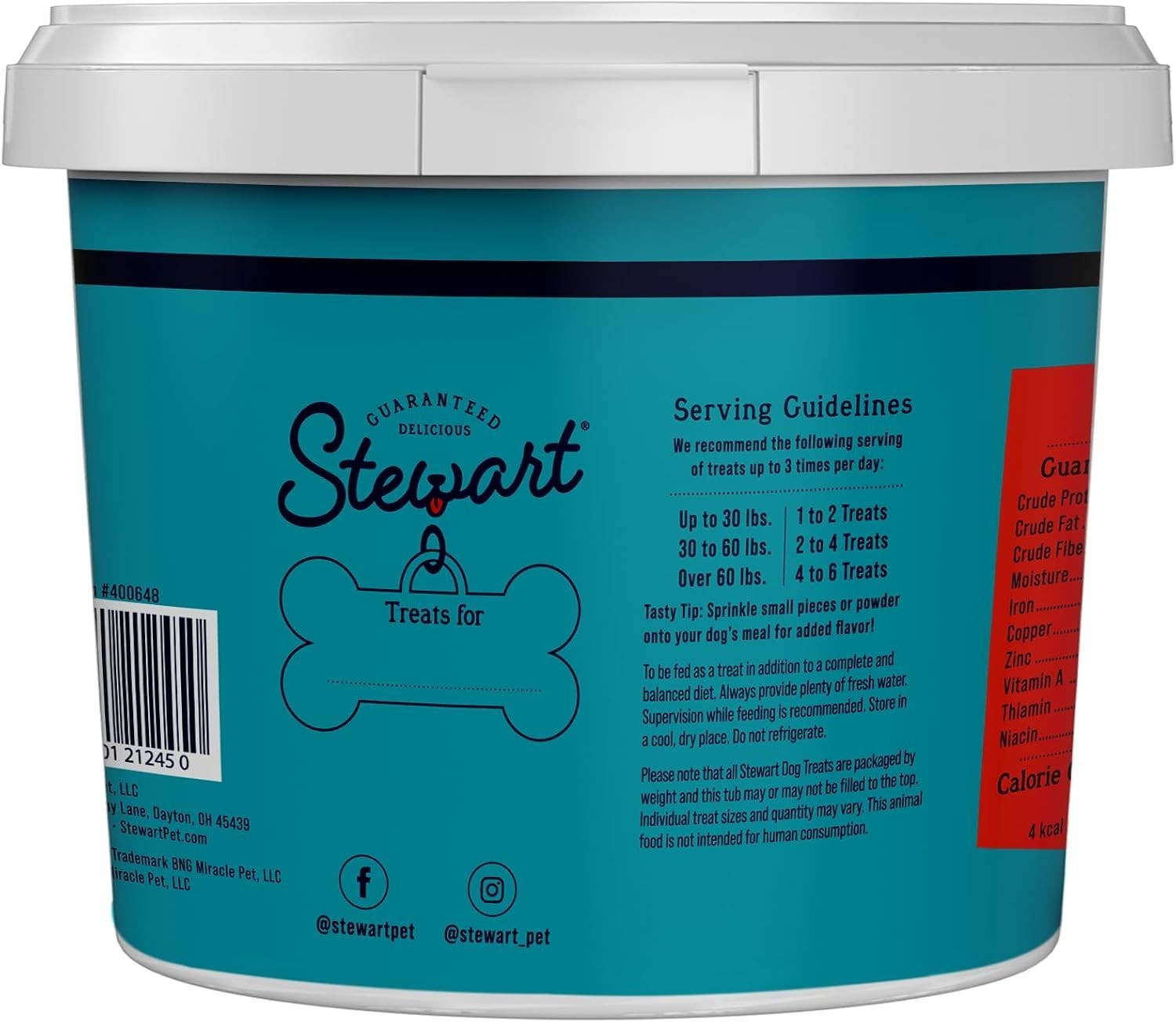 Stewart 100% Beef Liver Dog Treats, Freeze Dried, 21 oz, 475 Pieces High Protein