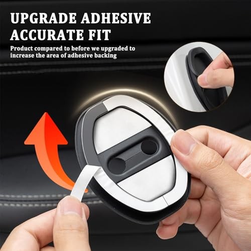 4PCS Upgraded Car Door Latch Guard Cover,Silicone Car Door Lock Black/4PCS