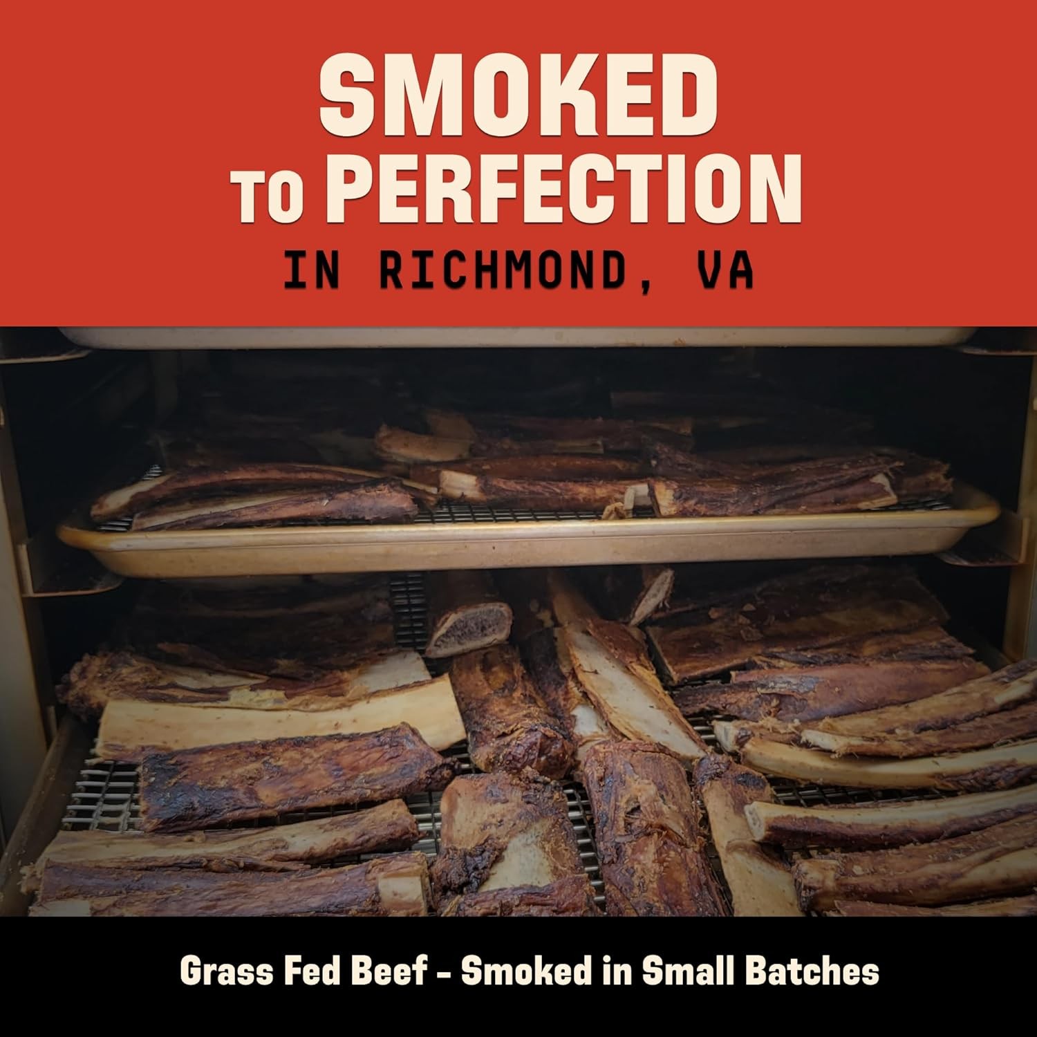 Barkworthies All-Natural Hickory Smoke Rib Bones 10 Medium Dog Chew Treats