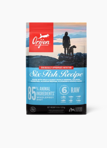 Orijen Six Fish Grain Free High Protein Dry Dog Food 23.5 lb Bag FREE SHIP