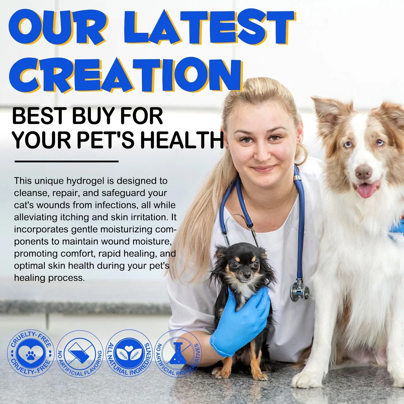Wound Healing For Dogs Spray Skin Irritation & Itching Lower Infection Risk