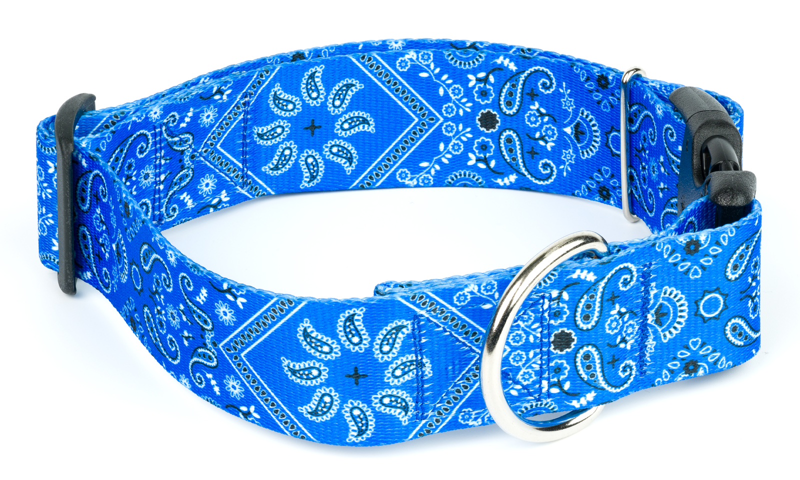 Country Brook Petz® 1 1/2 Inch Deluxe Blue Bandana Dog Collar