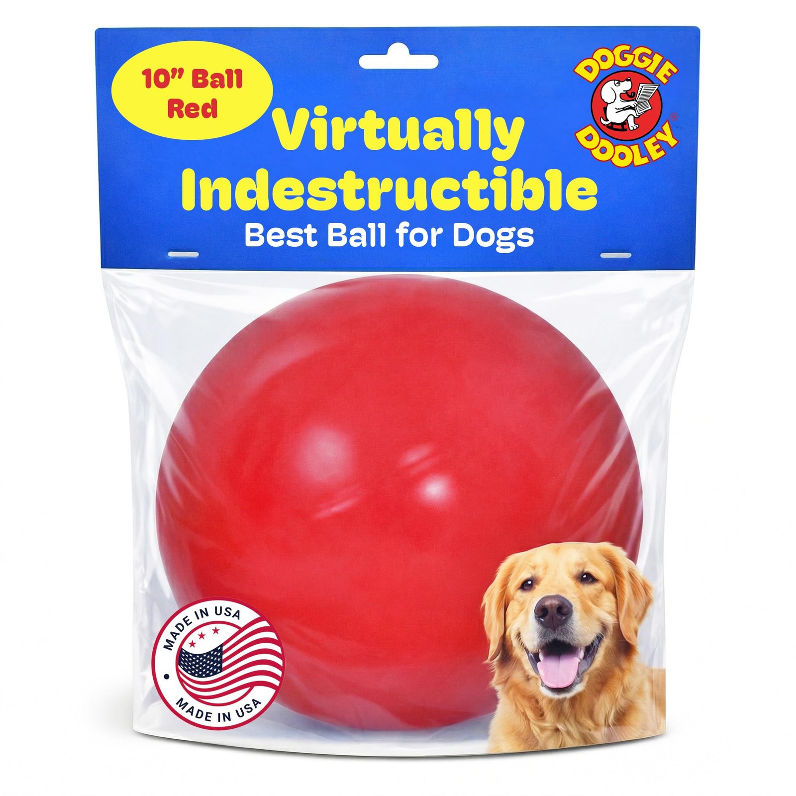 Virtually Indestructible Ball for Dogs, 10-inch