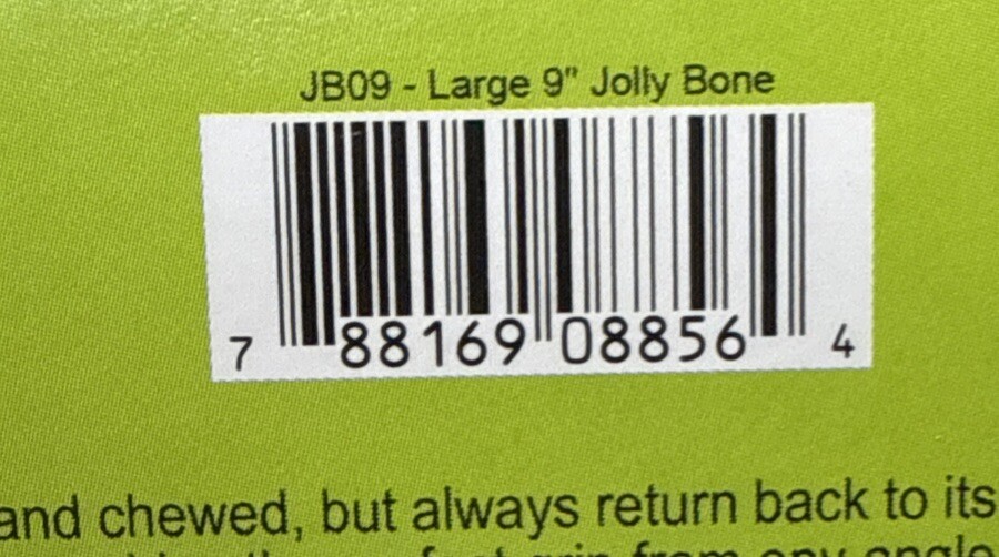 Jolly Pets 9-inch, Jolly Bone, Orange, Large