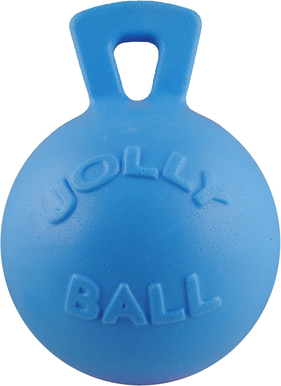 Jolly Pets Tug-n-Toss Heavy Duty Dog Toy Ball with Handle, 8 Inches/Large