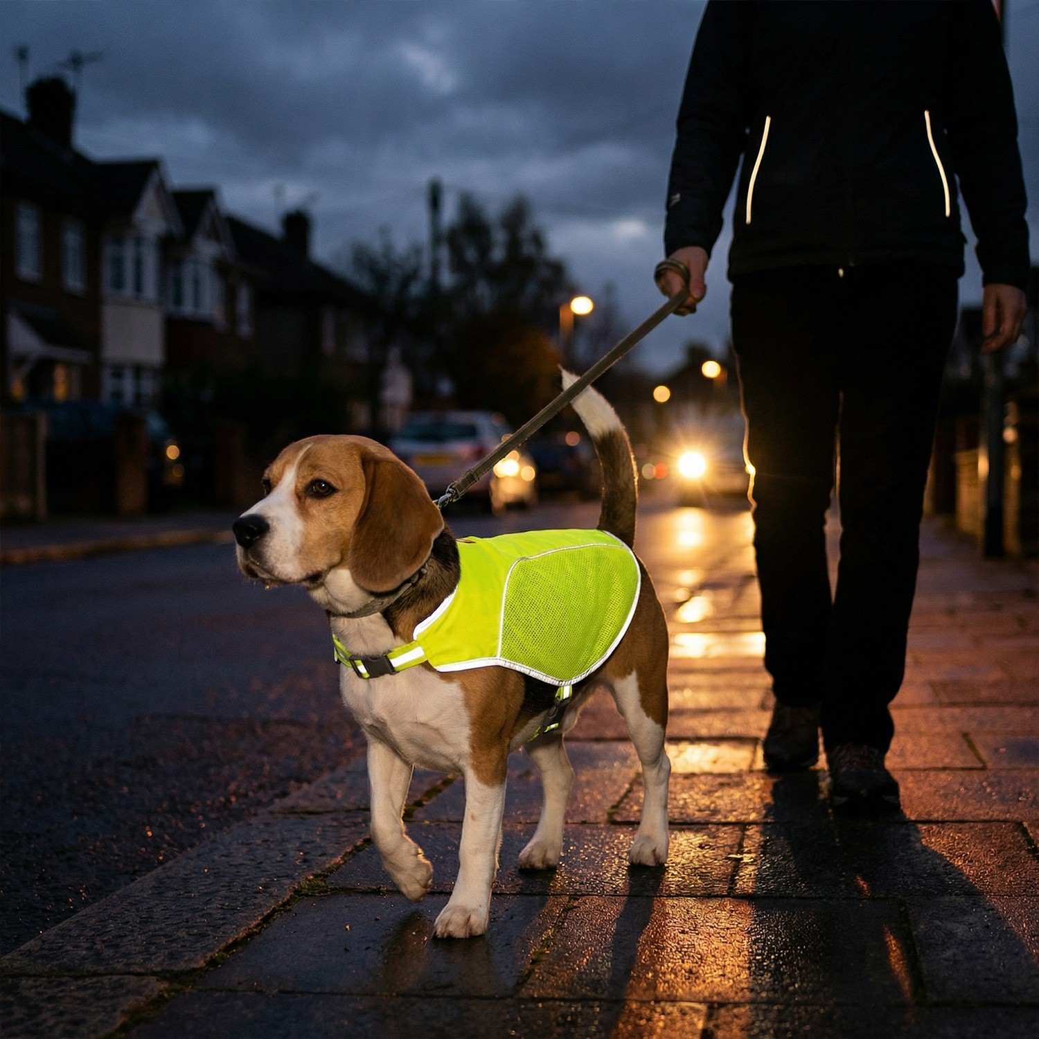 Hiker Reflective Dog Safety Vest High Visibility Jacket Outdoors Walking Running
