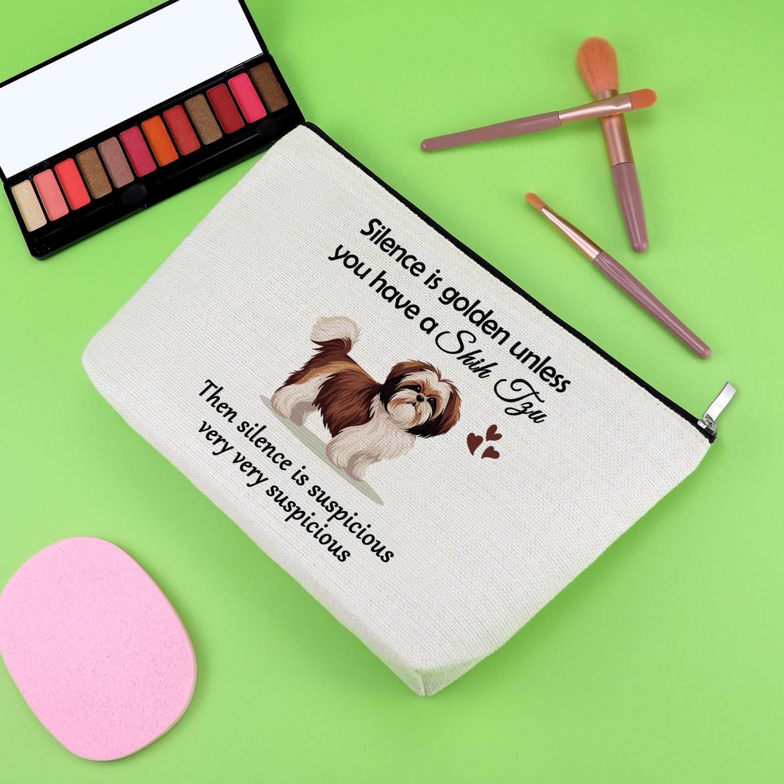 Shih Tzu Dog Gifts Makeup Bag Dog Mom Gifts for Shih Tzu Lover Owner Pet Love…