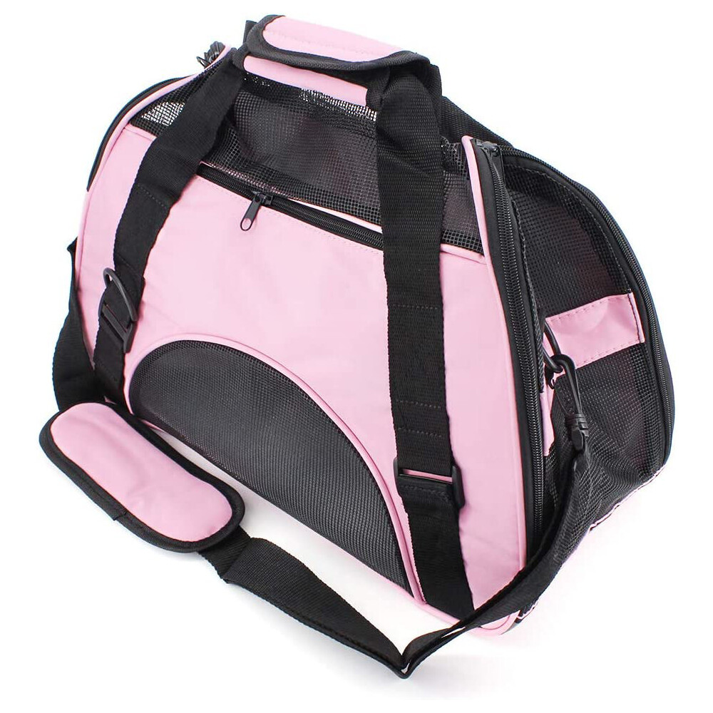 Soft-Sided Airline Approved Pet Cat Carrier Bag, Comfort Case, Sizes M & L ﻿