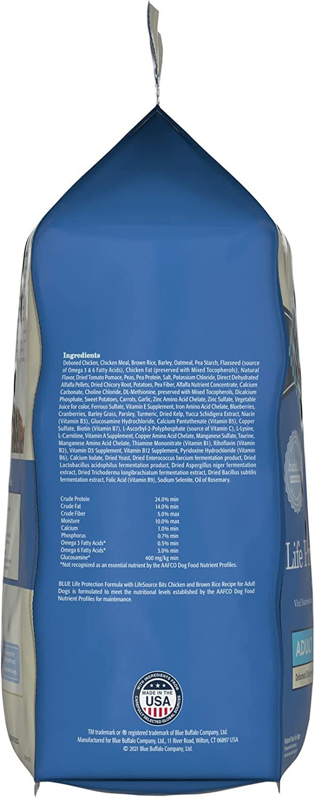 Blue Buffalo Life Protection Formula Natural Adult Dry Dog Food, Chicken and Bro