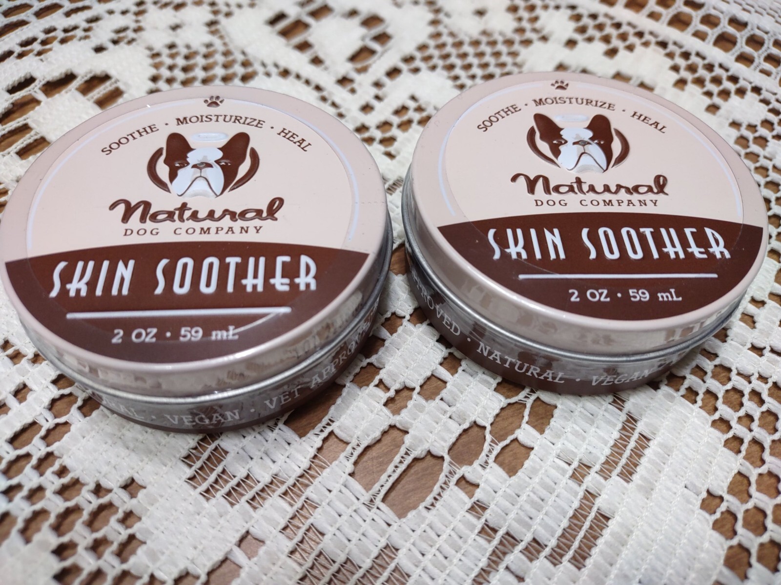 LOT OF 2 Natural Dog Company Skin Soother For Hot Spots Rashes Dry Skin 2 oz NEW