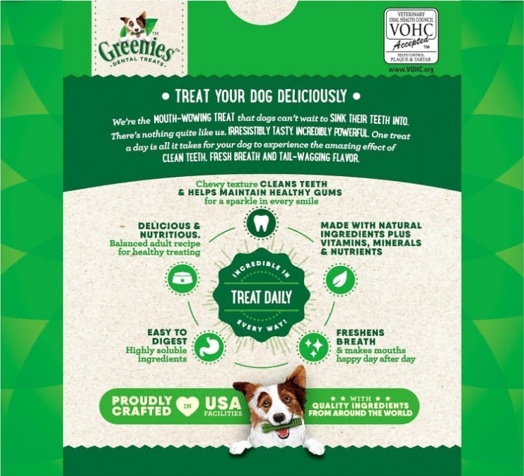 Greenies Original Flavor Teenie Size Dental Treats Treats for Dogs, 36 oz Pack,
