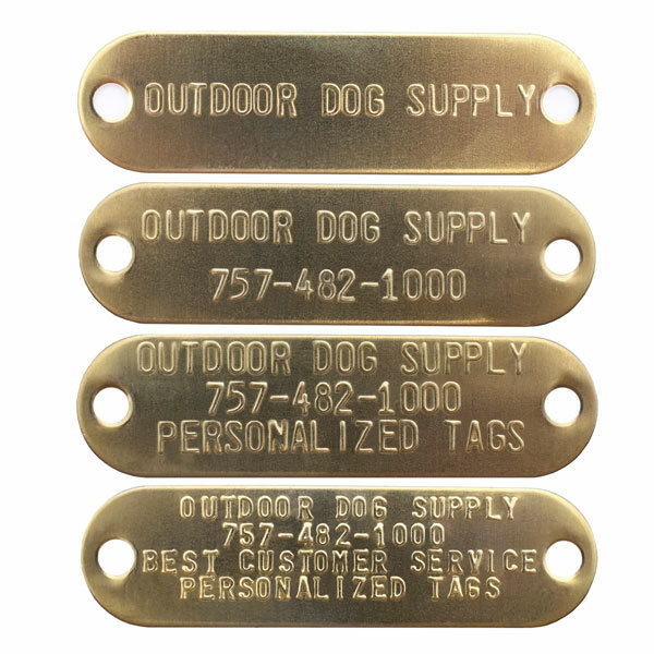 Hunting Dog Name Collar Strap 1″ Solid Color D Ring & Free Brass ID Plate