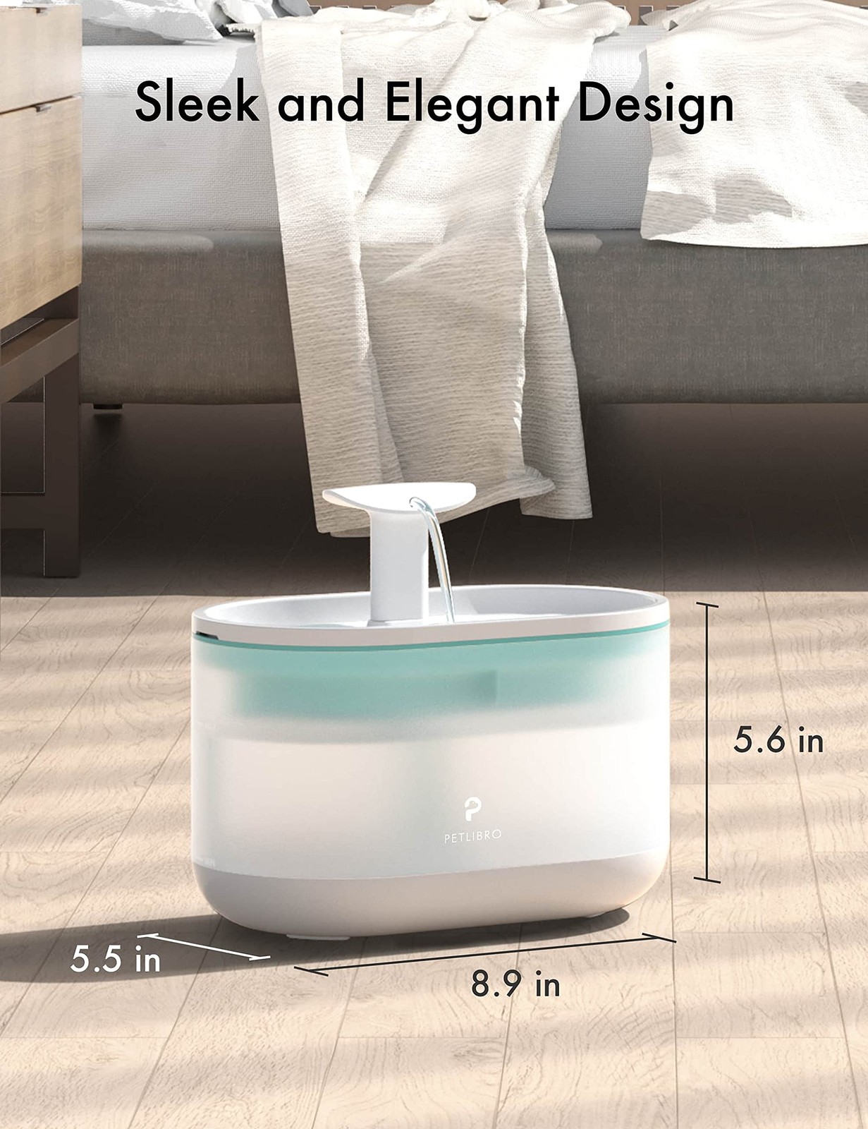 Petlibro Cat Water Fountain Ultra Quiet With Two Flow Modes, Large-siz