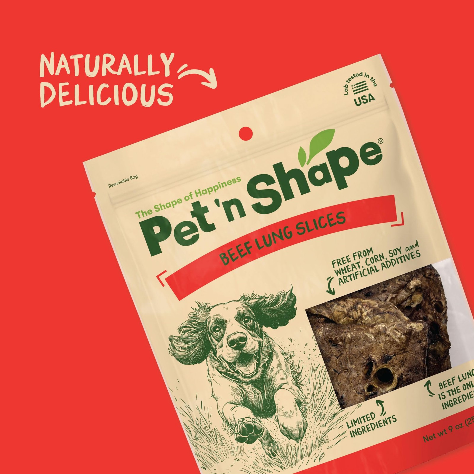 Beef Lung Dog Treats – Made and Sourced in the USA – Training Treat – 9 Ounce