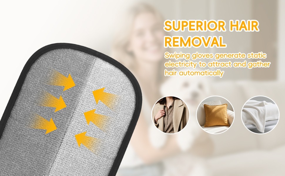 Pet Hair Remover Glove, Electrostatic Cat Dog Hair Remover Glove (2pcs)