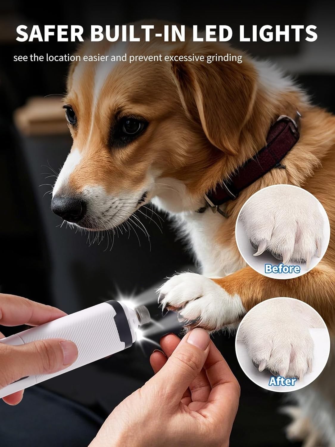 Upgraded Silent Groom Pro Nail Grinder Heusom Silent Grind Pro for Dogs Nail