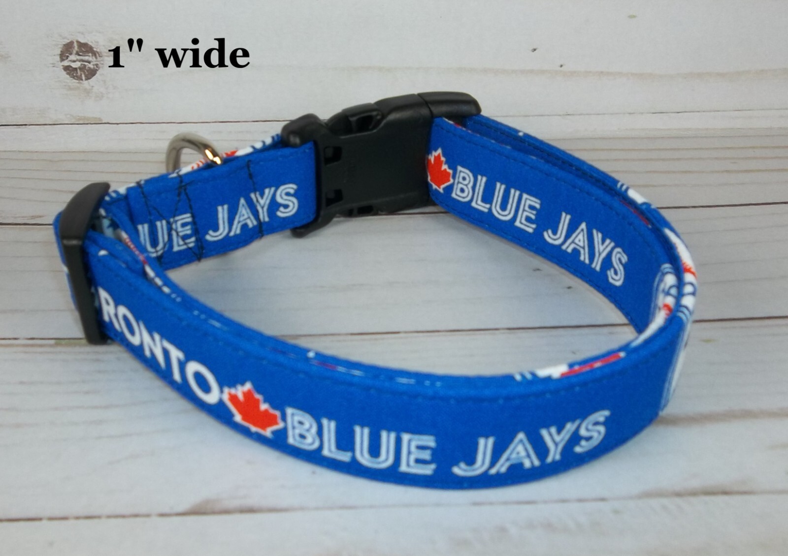 Toronto Blue Jays MLB Terri’s Dog Collar handmade adjustable fabric gameday