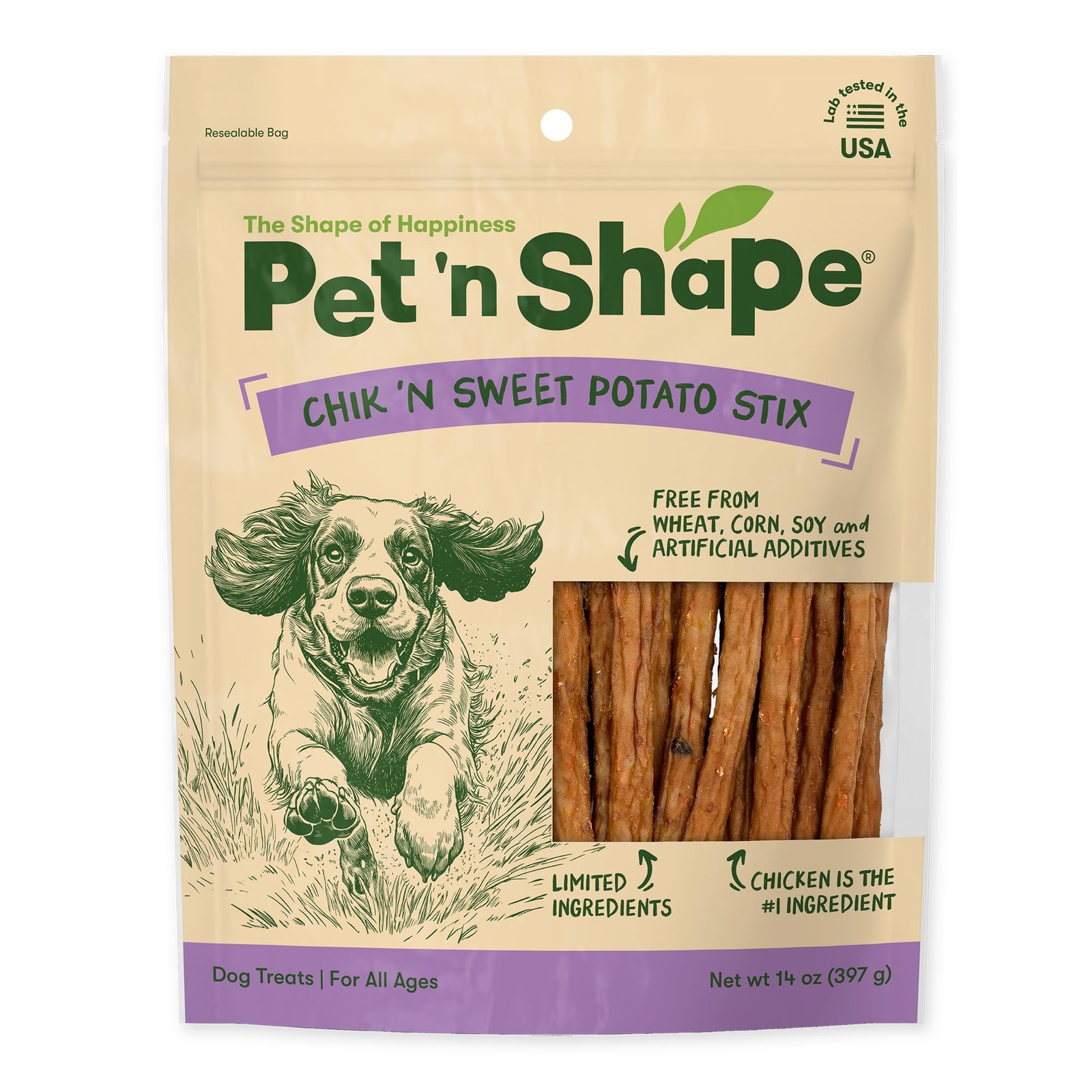 Chik ‘n Sweet Potato Stix Dog Treats – Made and Sourced in the USA – 14 Ounce