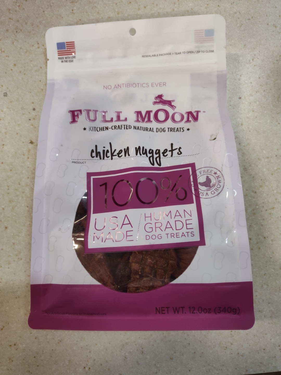 Chicken Nuggets Healthy All Natural Dog Treats Human Grade Made in USA 12 oz