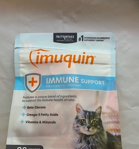 Imuquin Powder for Cats 30 Ct supplement all natural vitamins