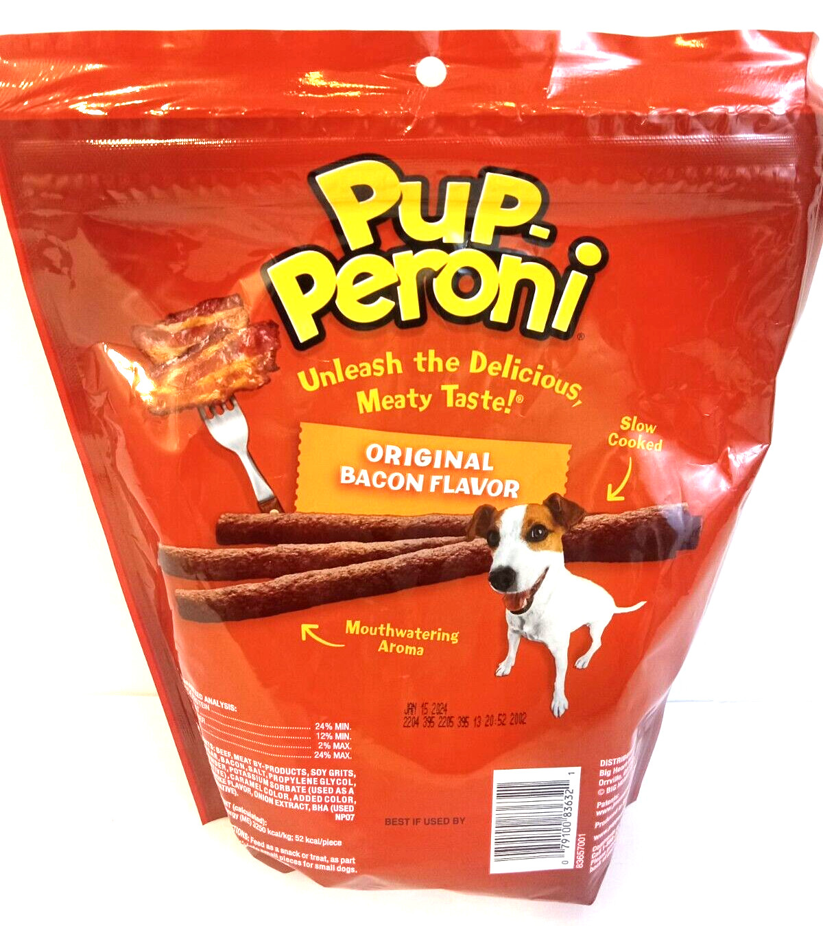 Pup-Peroni Dog Snacks Original Beef Flavor 1 lb (6.5 Oz.) Made With Real Bacon