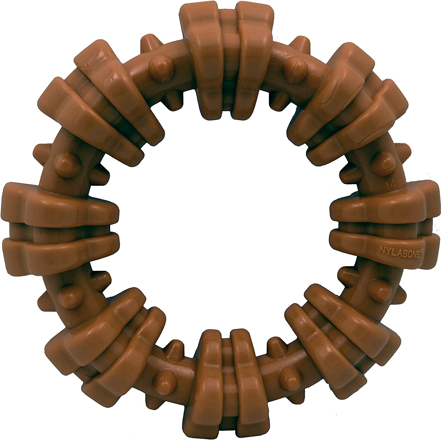 Nylabone Textured Ring Power Chew Toy for Dogs, Dog Toys for Aggressive Chewers,