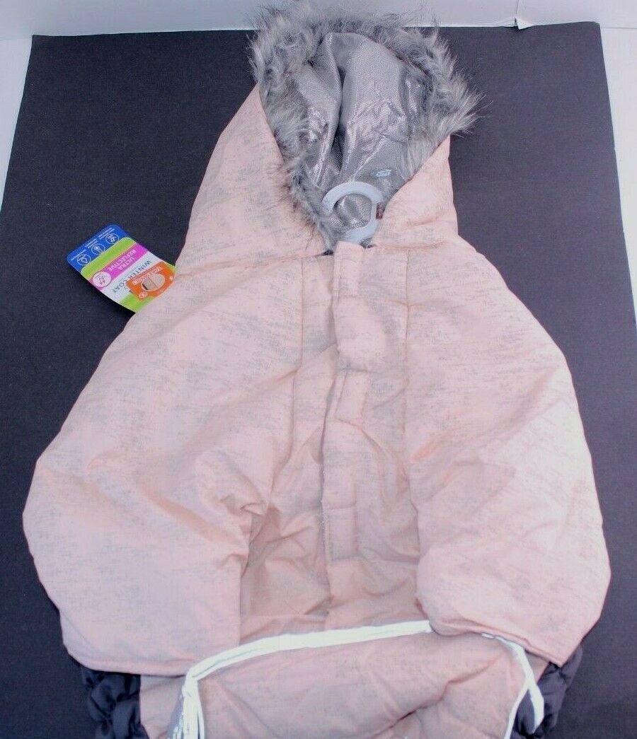 Top Paw Dog Winter Coat XXL Pink Gray Insulated Ultra Reflective Hooded