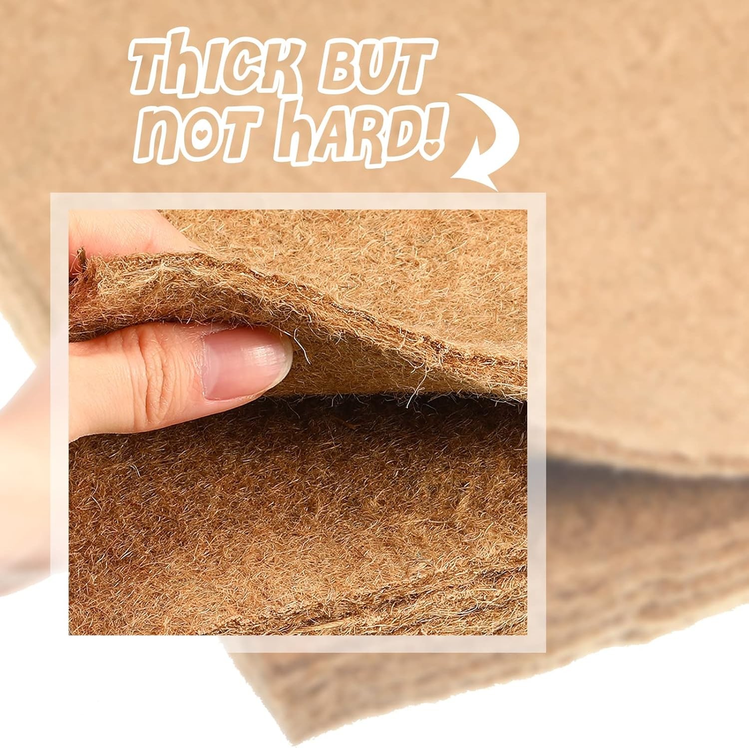 Aoriher 24 Pack Natural Hemp Chicken Nesting Pads as shown on the pictures