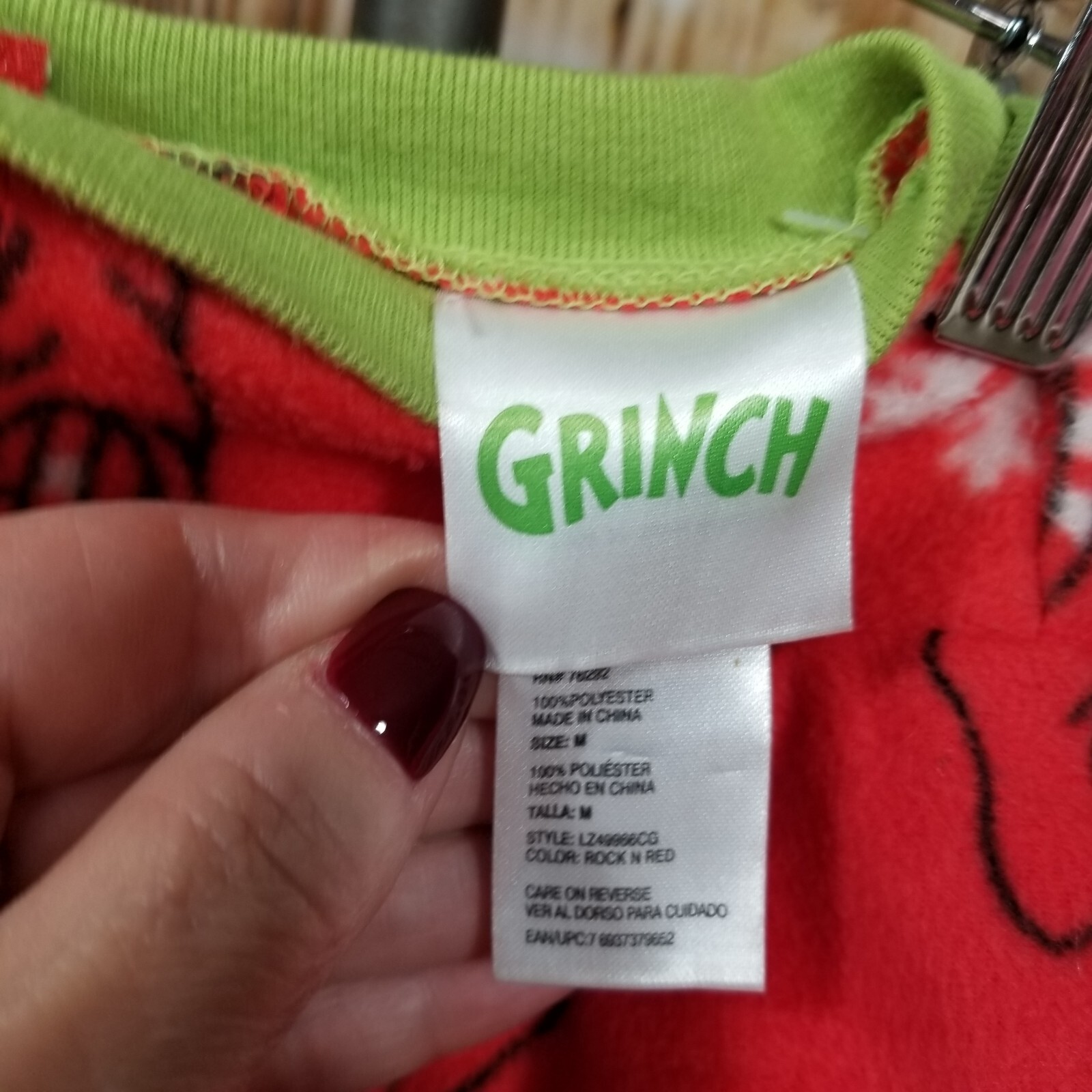 Dog Shirt Grinch Liteweight Fleece Red Dog Medium Holiday Short Sleeve Christmas