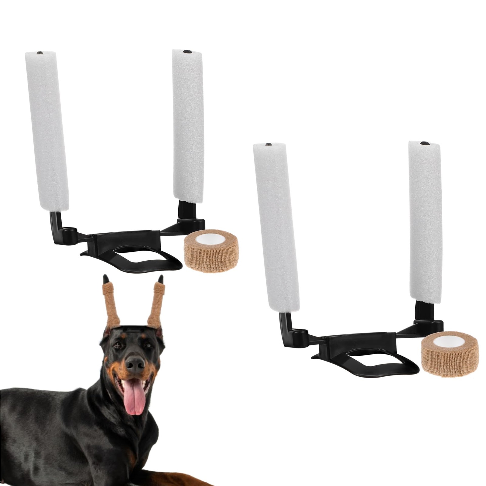 POPETPOP 2 Sets Dog Ear Posting Kit – Doberman 14.00X8.00X7.00CM, As Shown