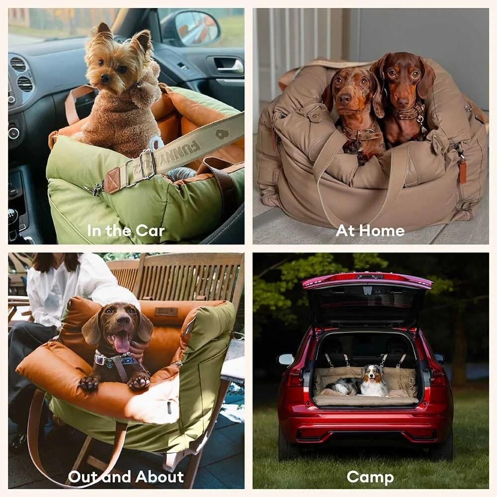 *OPEN BOX-SEE DESCRI* FunnyFuzzy Urban Voyager Travel Dog Car Seat Medium(Jumbo)